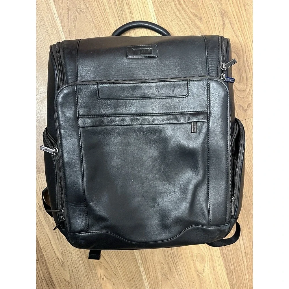 Vintage Hartmann Aviator Leather Backpack Black Luggage Carry On Travel Bag